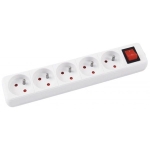 Przedłużacz OFFICE PRODUCTS 5 gniazd 5m z uziemieniem i wyłącznikiem biały /13115541-14/