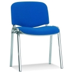 KRZESŁO KONFERENCYJNE ISO CHROM NIEBIESKO CZARNE C-14