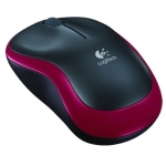 Mysz Optyczna Bezprzewodowa Logitech M185 Czarno-Czerwona /910-002240/