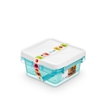 Zestaw pojemników do przechowywania zamykanych 200x200x95mm 2x2l ORPLAST ARCTIC LINE BOX niebieskie transparentne /OR-3815/