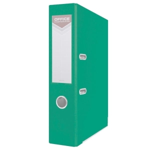 Segregator OFFICE PRODUCTS A4/75 z szyną OFFICER turkusowy /21011221-12/