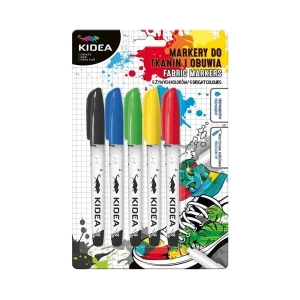 Pisaki do tkanin i obuwia 5 kolorów KIDEA /MOT5KA/