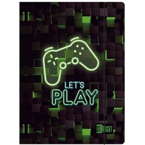 Teczka z gumką A4 kartonowa lakierowana 300g ST.RIGHT DARK GAME 1szt.