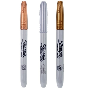 Marker pernamentny okrągły 1,0mm SHARPIE FINE metallic mix kolorów 3szt. /1986006/