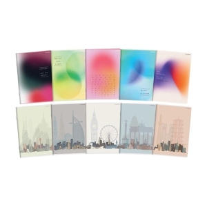 Zeszyt A5/96 linia z marginesem 70g posiada adresówkę okładka matowa TOP 2000 CITY/GRADIENT mix wzorów i kolorów 1szt. /400169448/