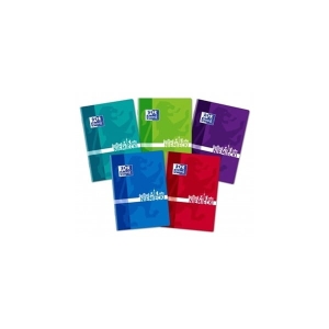 Zeszyt tematyczny A5/60 kratka z marginesem 90g posiada adresówkę okładka laminowana OXFORD język niemiecki mix kolorów 1szt. /400139057/