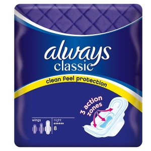 Podpaski Always Classic Night skrzydełka 8szt.