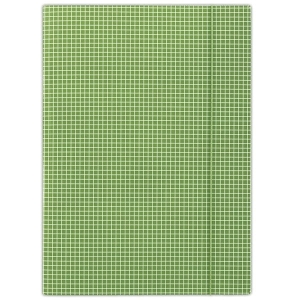 Teczka tekturowa DONAU z gumką zielona krata