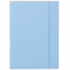 Teczka z gumką A4 400gsm 3-skrz niebieska w kratę