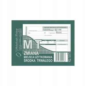 DRUK ZMIANA MIEJSCA UŻYTKOWANIA ŚRODKA TRWAŁEGO MICHALCZYK I PROKOP A6