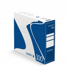 PUDŁO ARCHIWIZACYNE SYSTEM 100 10cm VAUPE BIAŁO-NIEBIESKI 1szt.