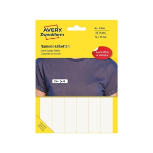 Etykiety/identyfikator do nadruku samoprzylepny imienny 80x54mm biały AVERY ZWECKFORM folia 10 arkuszy 120 etykiet /51066/