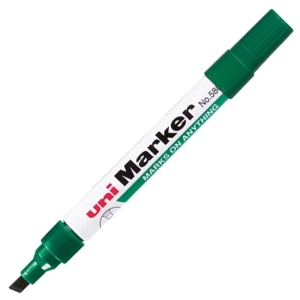 Marker permanentny ścięty UNI NO zielony /UNNO580B/DZI/
