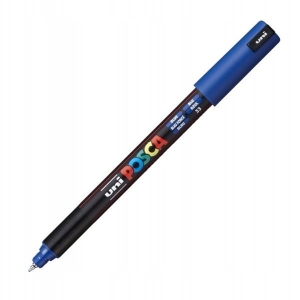 Marker z farbą plakatową igłowy 0,7mm UNI POSCA PC-1MR niebieski NR 33 1szt.  /UNPC1MR/DNI/ /138386/