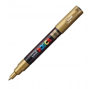 Marker z farbą plakatową okrągły 0,7mm UNI POSCA PC-1M złoty NR 25 1szt. /UNPC1M/DZL/ /138375/