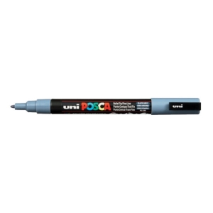 Marker z farbą plakatową okrągły 0,9-1,3mm UNI POSCA PC-3M ciemny szary NR 61 1szt. /UNPC3M/DCSZ/ /138400/