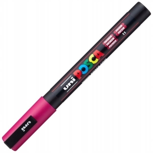 Marker z farbą plakatową okrągły 0,9-1,3mm UNI POSCA PC-3M fuksja NR 11 1szt. /UNPC3M/DFU/ /149573/