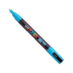 Marker z farbą plakatową okrągły 0,9-1,3mm UNI POSCA PC-3M jasny niebieski NR 8 1szt. /UNPC3M/DJNI/ /138404/