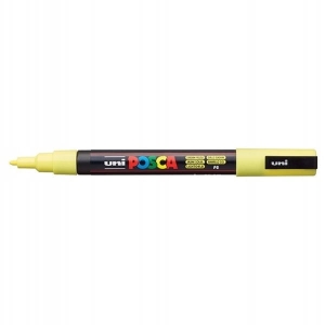 Marker z farbą plakatową okrągły 0,9-1,3mm UNI POSCA PC-3M pastelowy żółty NR P2 1szt. /UNPC3M/DPZO/ /161859/