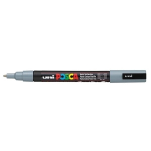 Marker z farbą plakatową okrągły 0,9-1,3mm UNI POSCA PC-3M szary NR 37 1szt. /UNPC3M/DSZ/ /138414/