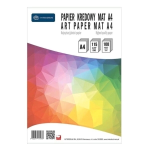 Papier kredowy A4 115g INTERDRUK 100ark. /PAKRA4M/