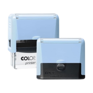 Pieczątka COLOP COMPACT 40 PRO pastelowy niebieski - poduszka: czarna 59x23 mm