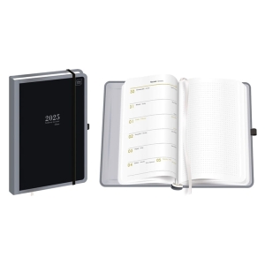 Terminarz B5 tygodniowy z gumką INTERDRUK 2025 MAT + UV Classic 1szt. /KALB5192CLA/