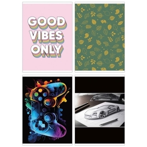 Zeszyt A5/60 kratka 70g z marginesem brak adresówki okładka laminowana GIMBOO mix wzorów 1szt. /16256171-98/