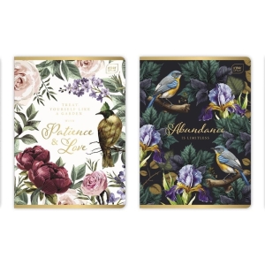 Zeszyt A5/60 linia 70g brak adresówki okładka metaliczna INTERDRUK METALLIC SAVAGE mix wzorów 1szt. /ZE60=MS/