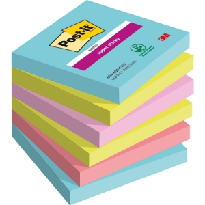 Notes samoprzylepny 76x76mm 6x90 kartek 654-6SS-COS PALETA COSMIC 3M POST-IT SUPER STICKY /3M-76308499419/