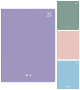 ZESZYT A5 80K KRATKA 70g INTERDRUK MAT NUDE MIX WZORÓW 1szt.