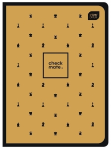 ZESZYT A5 80K KRATKA OKŁADKA SOFT TOUCH INTERDRUK CHESS MIX 1szt.