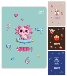 ZESZYT A5 16K KRATKA ŚCIĄGA UV INTERDRUK YUHU MIX 1szt.