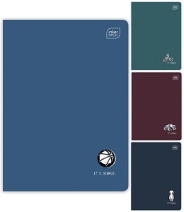 ZESZYT A5 16K KRATKA 70g OKŁADKA UV INTERDRUK IT'S SIMPLE MIX WZORÓW 1szt.