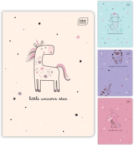 ZESZYT A5 16K KRATKA 70g OKŁADKA UV INTERDRUK PICCOLO MIX WZORÓW 1szt.