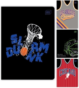 ZESZYT A5 32K KRATKA 70g OKŁADKA UV INTERDRUK SPORT MIX WZORÓW 1szt.