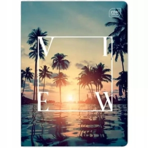 ZESZYT A5 96K KRATKA OKŁADKA UV INTERDRUK TRAVEL MIX 1szt.