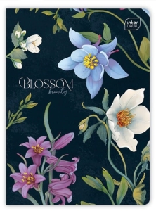 ZESZYT A5 80K KRATKA 70g OKŁADKA HYBRYDOWA INTERDRUK HYBRID FIORI MIX WZORÓW 1szt