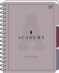 KOŁOZESZYT A4 100K KRATKA 90g OKŁADKA PP INTERDRUK ACADEMY MIX WZORÓW  1szt.