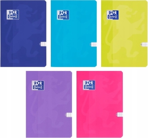 ZESZYT A5 32K KRATKA MARGINES SOFT TOUCH OXFORD PASTELOWY MIX 1szt.