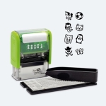 Pieczątka do znakowania ubrań TRODAT 8911 NIE-ZGUB MI-SIĘ  wraz z drukarenką z polskimi literami i taśmą do naprasowania /175419/