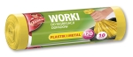 Worki na śmieci 120l LDPE Anna Zaradna do segregacji żółte (plastik, metal) 10 sztuk
