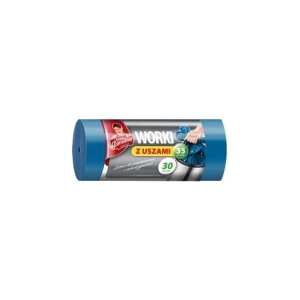 Worki na śmieci 35l HDPE z uszami Anna Zaradna niebieskie 30 sztuk
