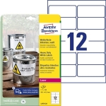 Etykiety Heavy Duty Avery Zweckform; A4, 20 ark./op., 99,1 x 42,3 mm, białe, poliestrowe /L4776-20/