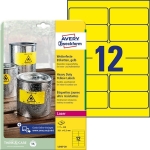Etykiety Heavy Duty Avery Zweckform; A4, 20 ark./op., 99,1 x 42,3 mm, żółte, poliestrowe /L6107-20/