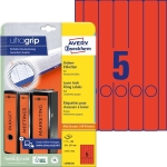 Etykiety na segregatory Avery Zweckform; A4, 20 ark./op., 38 x 297 mm, czerwone /L4748-20/
