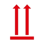 Etykiety Avery Zweckform wysyłkowe ostrzegawcze 74x100mm czerwone "TUTAJ GÓRA" w dyspenserze 200 etykiet /7250/