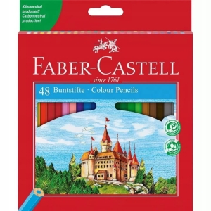 KREDKI OŁÓWKOWE 48 KOLORÓW ZAMEK FABER-CASTELL