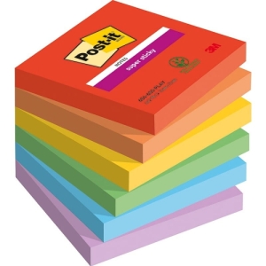 Notes samoprzylepny 76x76mm 6x90 kartek paleta PLAYFUL 3M POST-IT SUPER STICKY mix kolorów 12szt. /3M-4054596924437/