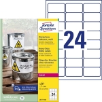 Etykiety Avery Zweckform Heavy Duty Białe 63,5x33,9mm Poliestrowe 100szt /L4773-100/